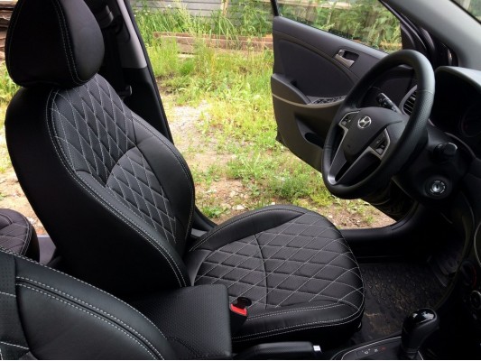 Каркасные авточехлы на Hyundai Solaris